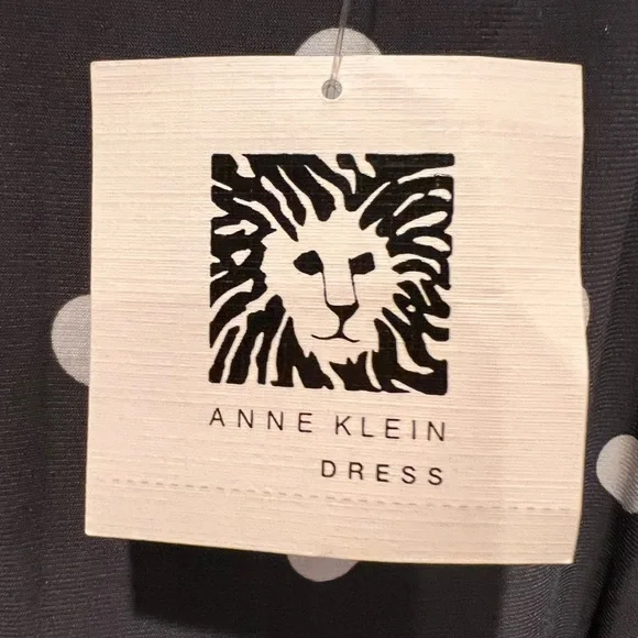 NWT Anne Klein Polka Dot Sleeveless Dress - Grey and White - Picture 3 of 5